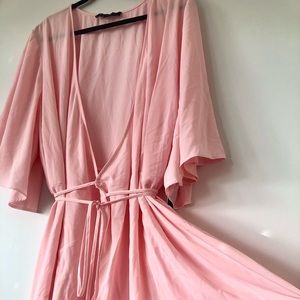Pink Wrap Dress